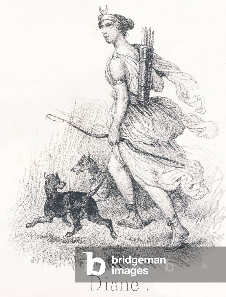 D Diana: Twin sister of Apollo In heaven, she was Phebe or Moon, tasked with illuminating the earth In Hell, she was Hecate and presiding over the judgments of souls On earth, she was Diana, goddess of hunting