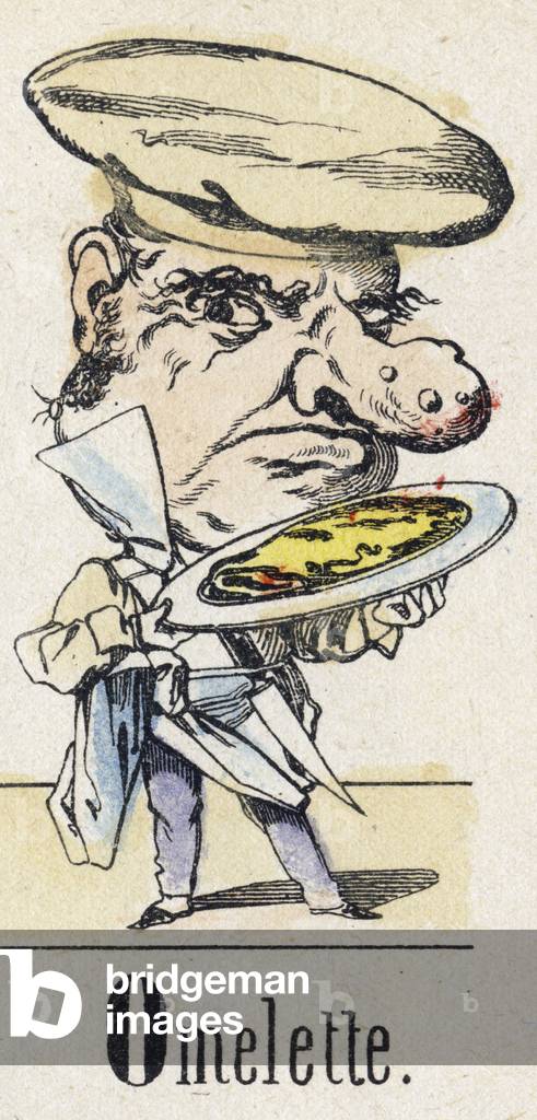 Letter O: Omelette. Alphabet of the Eastern Tale, c.1890 (Epinal print)