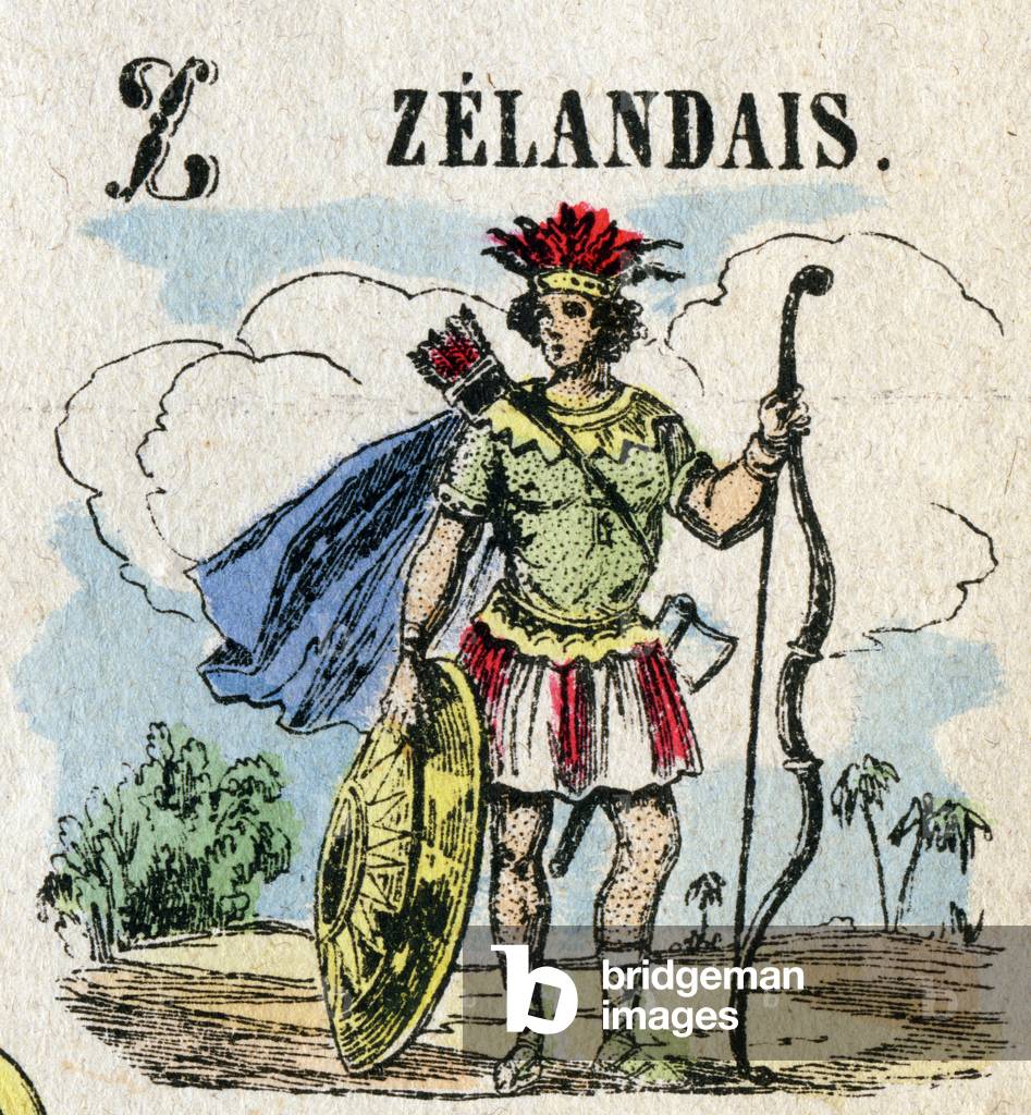 Abecedary. Letter Z like Zelandais. Small encyclopedic alphabet, popular series. Epinal imaging, late 19th century