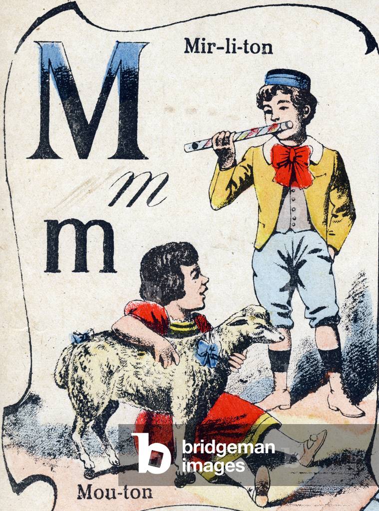 Letter Mr. Mirliton. Engraving in 