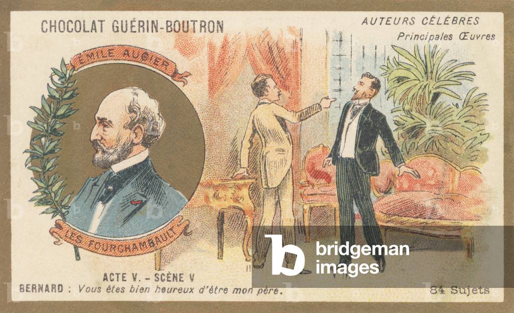 Emile Augier (1820-1889), French playwright, author of the comedy in 5 acts “Les Fourchambault”