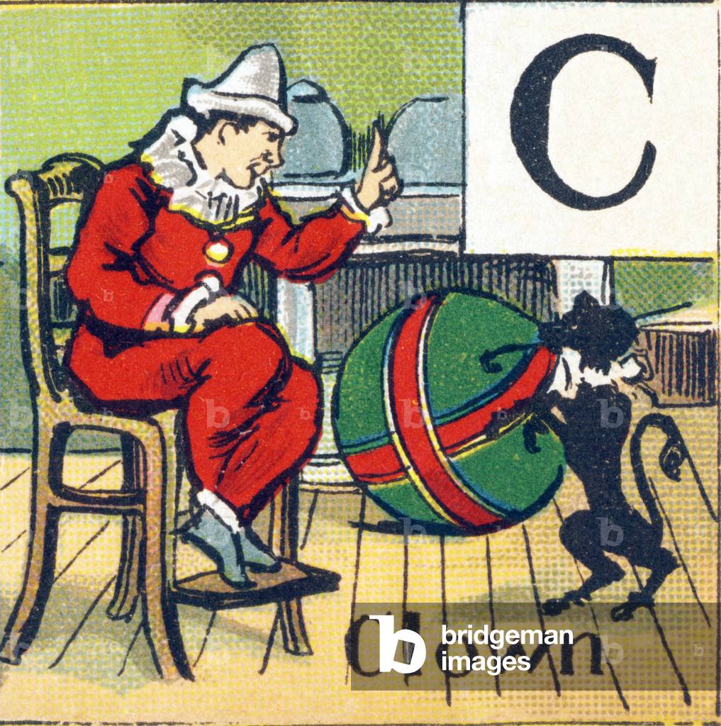 Profession Alphabet: Clown, beg of 20th century (illustration)