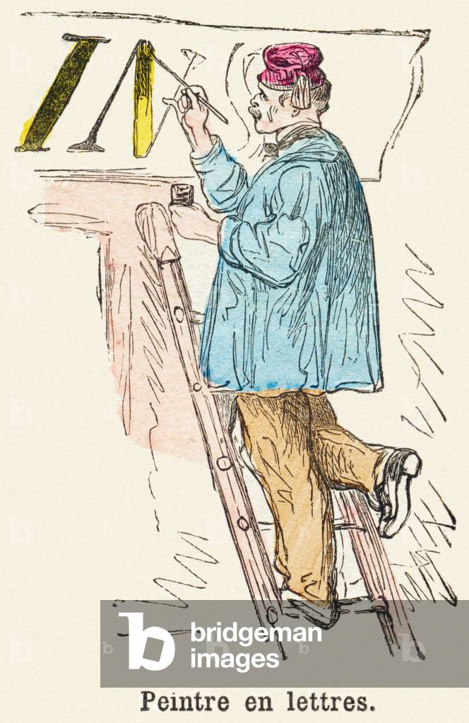 Capital letters Plate in  “Picturesque alphabet or New informative and picturesque alphabet”, 1892 (engraving)