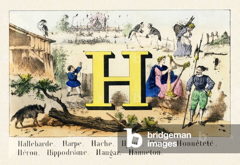 KALEIDOSCOPE Progressive twenty-five letter alphabet. Maison Martinet, Paris, n. d. c. 1855. illustration by A. Godard, Paris (lithograph)