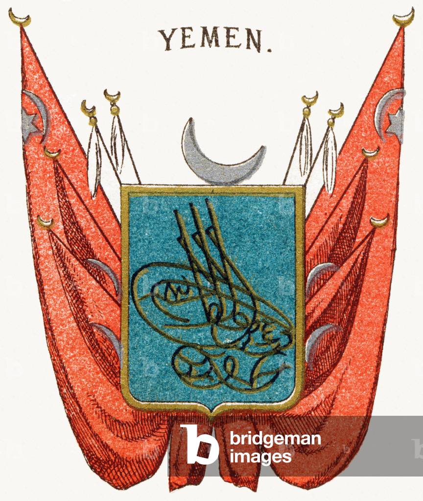 Yemen - Alphabet des armoiries et pavillons vers 1880 (Coat of Arms Flags)