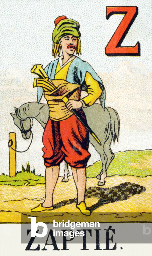 Z - Zaptie - Oriental ABC and ABC of national costumes, c.1900 (chromolithograph)
