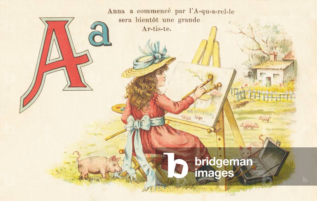 A: Anna started with Watercolor and will soon be a great Artist