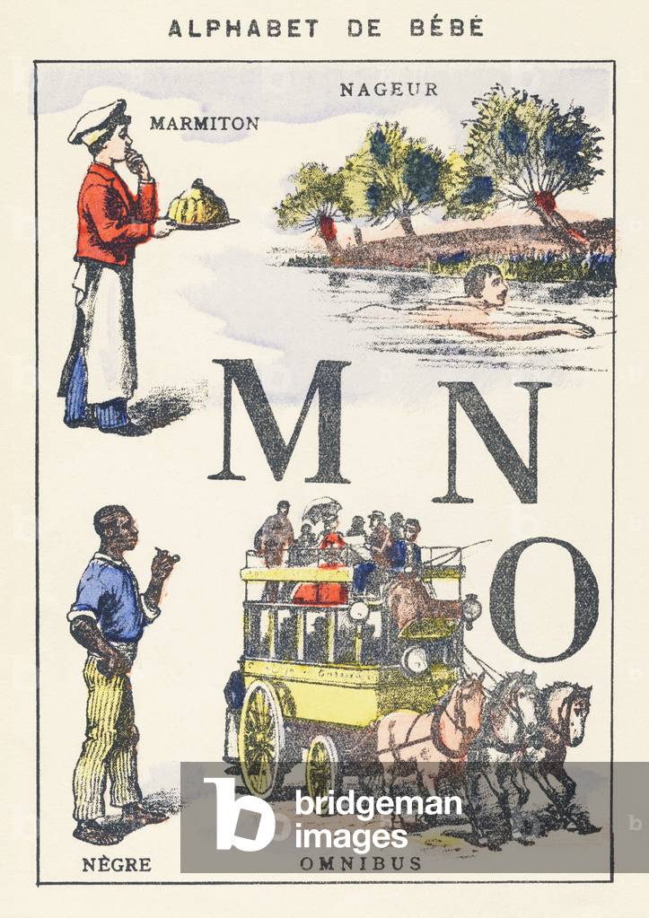 M N W: pot, swimmer, negre, omnibus