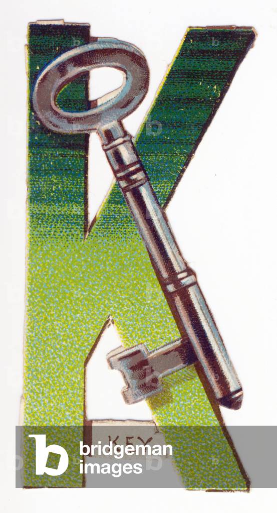 K Key - End of 19th century (chromolithograph)