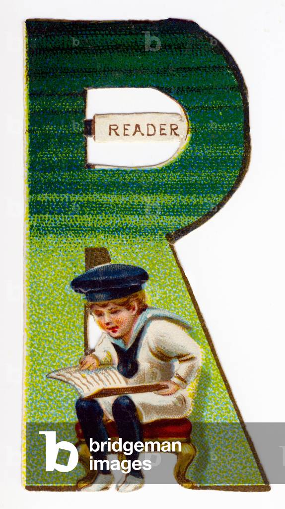 R Reader -End of 19th century (chromolithograph)