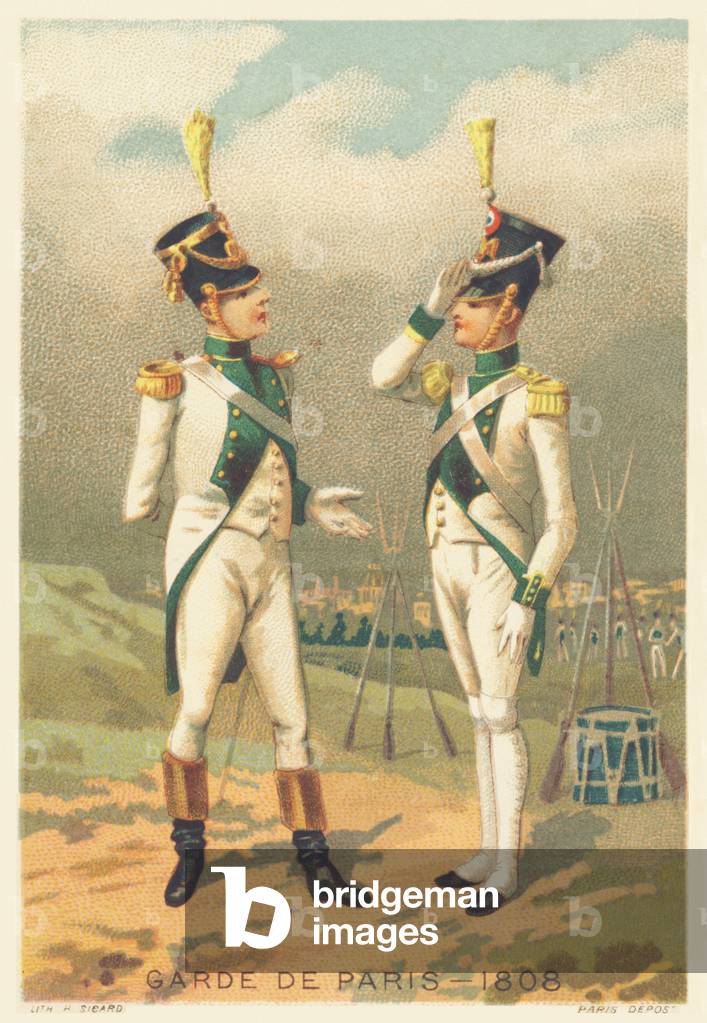 Garde de de Paris in 1808 (Unit responsible for the maintenance of order in Paris, created in 1802 and dissolved in 1812)