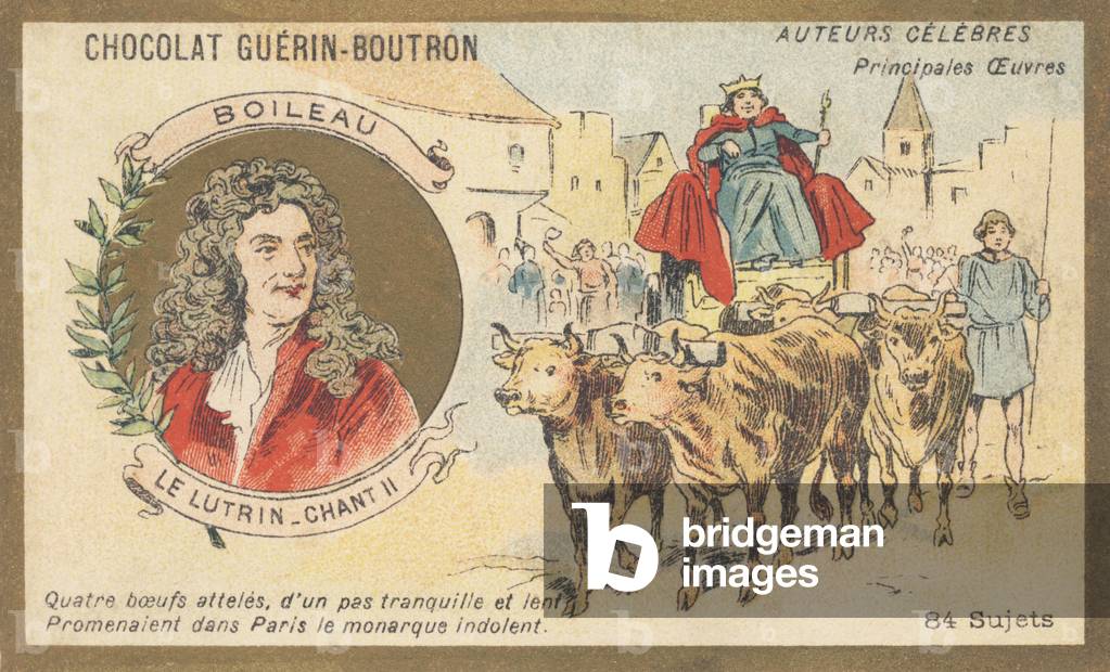 Nicolas Boileau dit Boileau-Despreaux (1636-1711), French man of letters of the Grand Siecle, author of “Le Lutrin”, a heroic comic poem