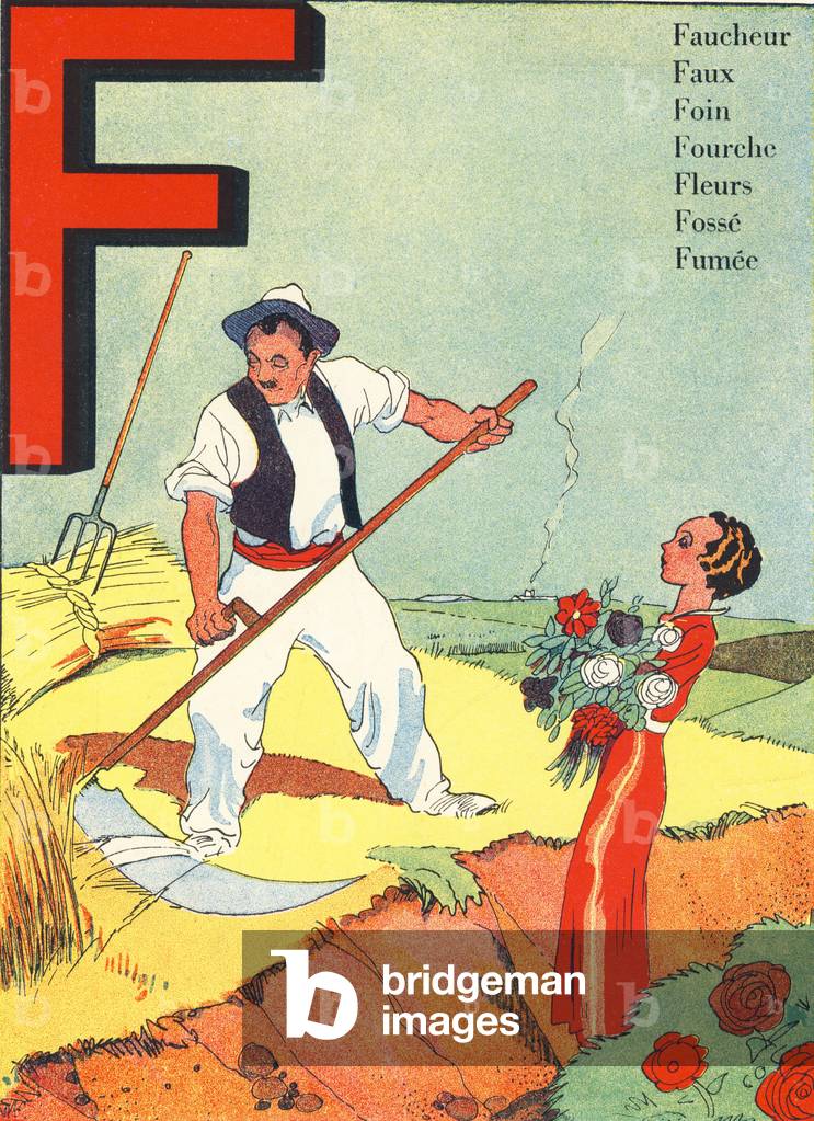 F: Reaper, False, Hay, Fork, Flowers, Pit, Smoke