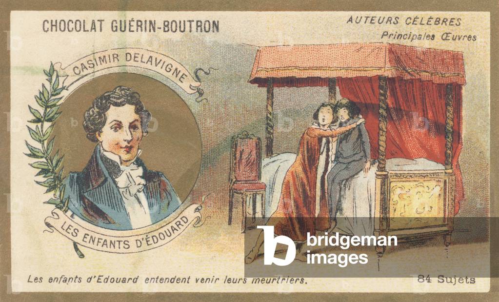 Casimir Delavigne (1793-1843), French poet and playwright, author of “Les enfants d'Edouard”, tragedie in three acts (1833)