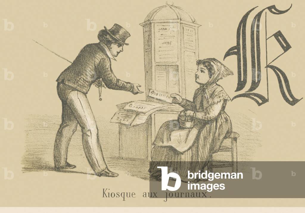 K: Newspaper kiosk