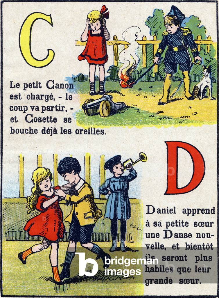 "Lettera C: Il piccolo Canone viene caricato" 1900