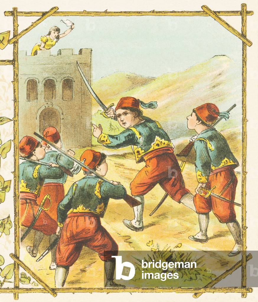 Z: Zephyrin the valiant captain of Zouaves leads his Zouzous to the delivery of his friend Zizinne
