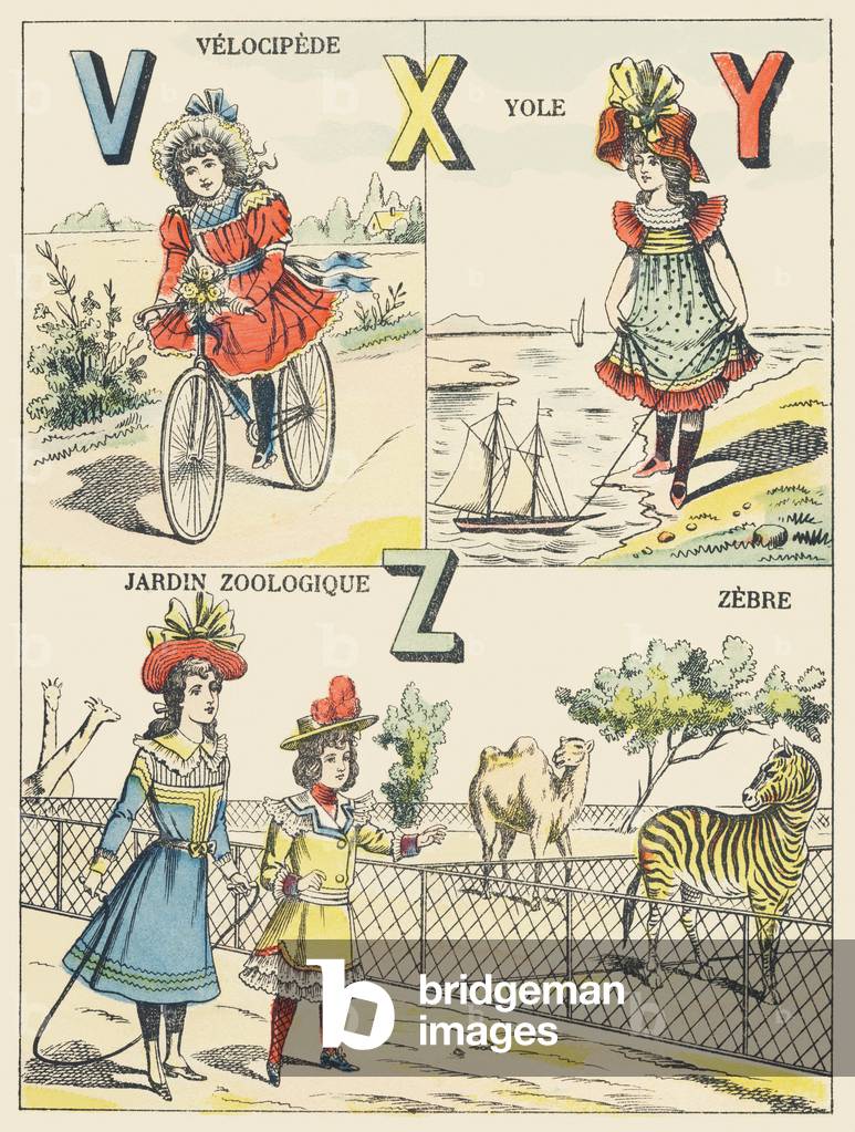 V X Y Z: velocipede, yole, zoological garden, zebra