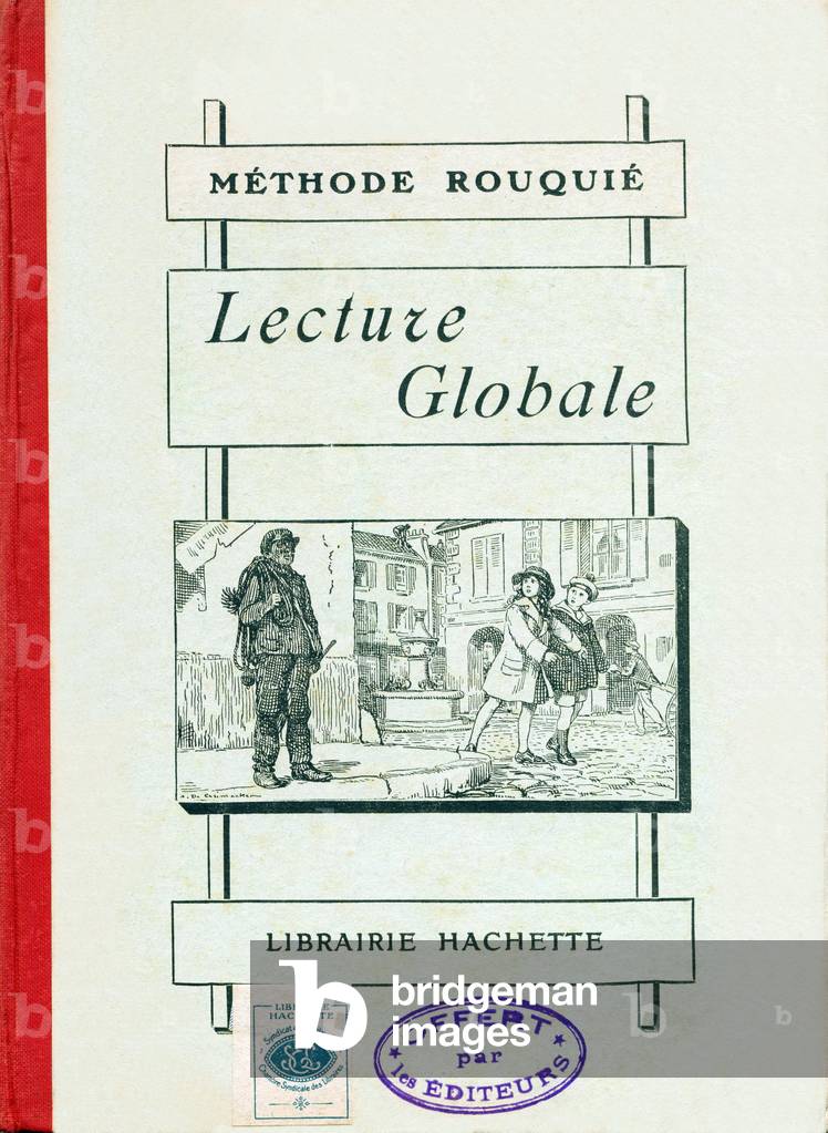 Cover - Red Method. Global Reading Method by Ms. C. Rouquie, Director of Kindergarten School, provided with the C.A. at the Inspectorate of Nursery Schools. Librairie Hachette, Paris, 1924. Dimensions: 21.5 x 16 cm. 64 pages