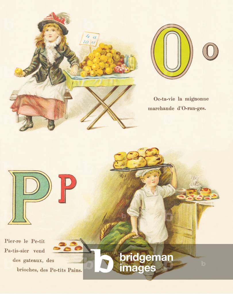 O P: Octavia the orange merchant and Peter the patissier