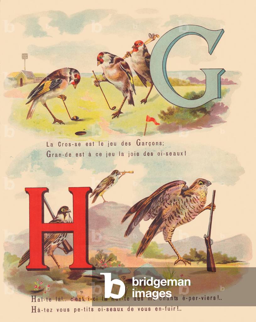G H: Goldfinch, golf, hawk, halt