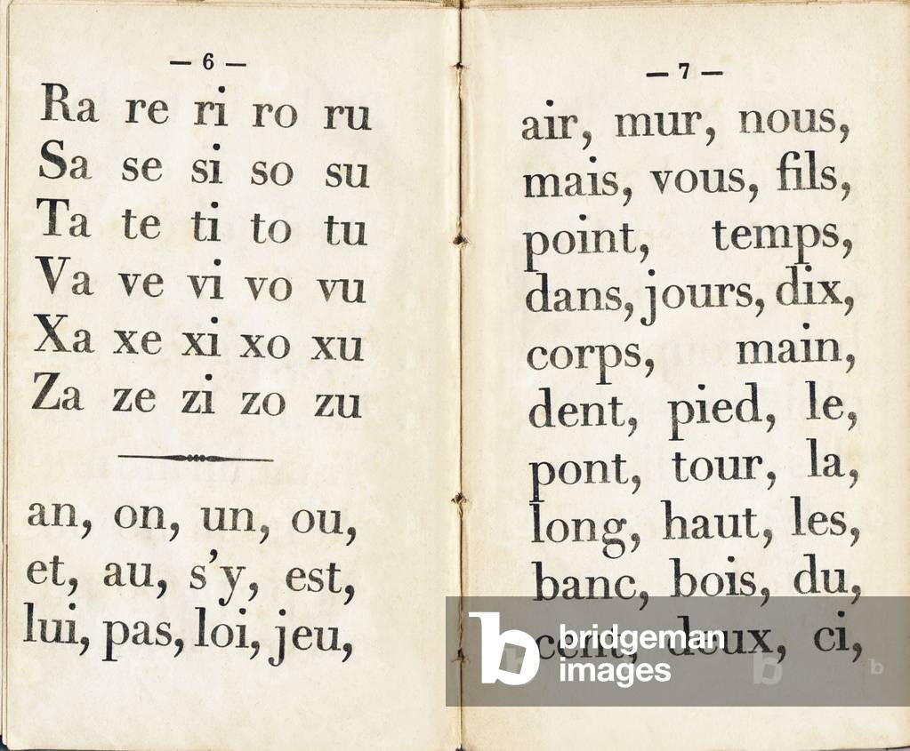 Syllabaire - Alphabet chretien ou Reglement pour les enfants qui frequentent les ecoles chretiennes. Alfred Mame et Fils, editeurs, Tours, 1889. Dimensions : 15 x 9 cm.