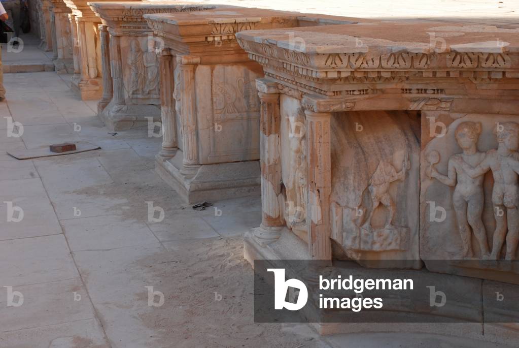 Decorated Plinths, Sabratha, Libya (photo)