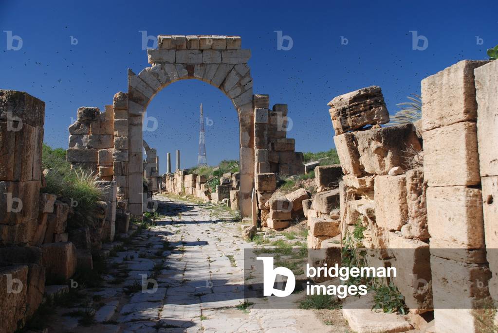 Road, Leptis Magna, Libya (photo)