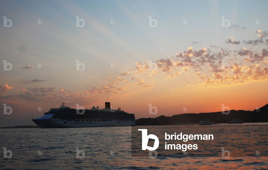 Costa Luminosa at Sunset; Sharm el Sheikh; Egypt (photo)