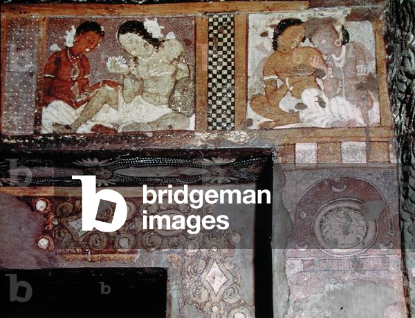 Two Couples, from the interior of Cave 17 (fresco)