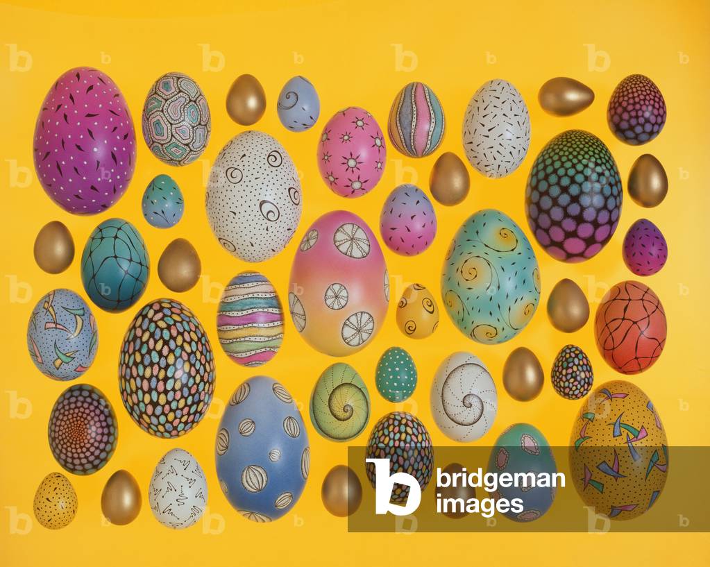 Painted eggs, 1980 (photo)