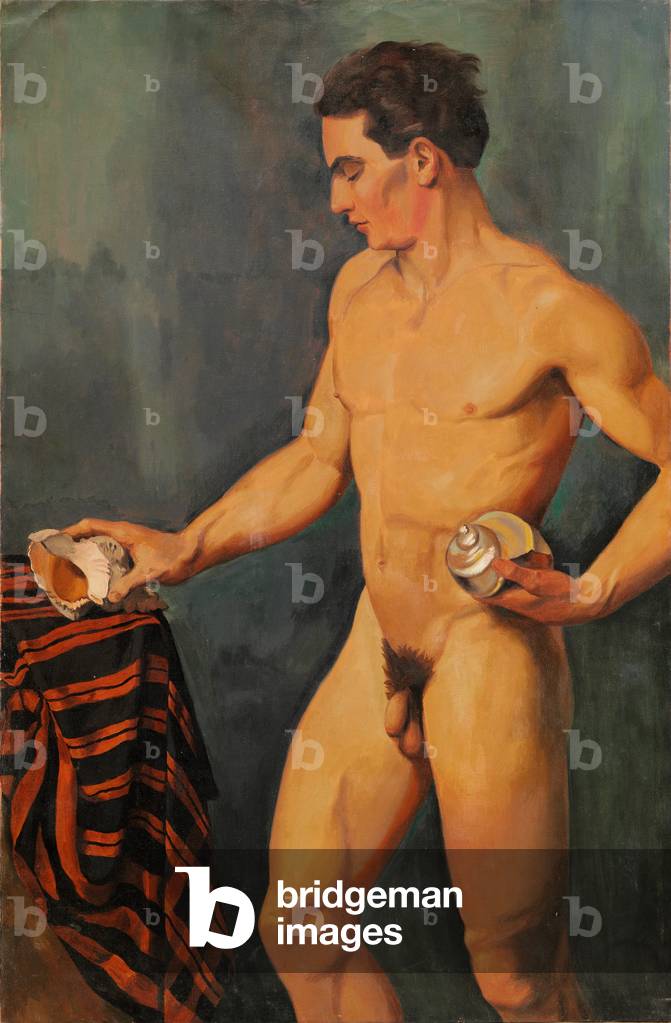 Nude Man with Shells, 1927 (oil on canvas)