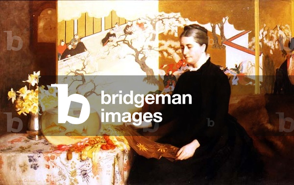 Lady With Japanese Screen and Goldfish (Portrait of the Artist's Mother)