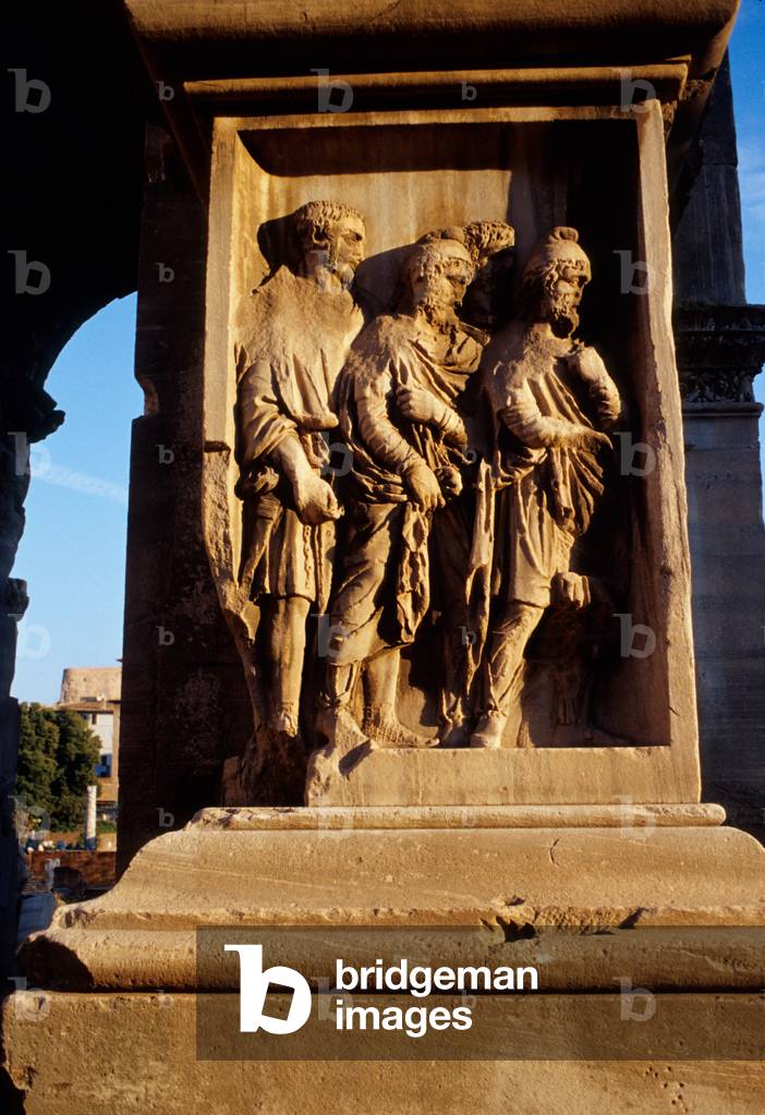 Captives from the column base of the triumphal arch of Septimius Severus, dedicated in 203 AD (marble)