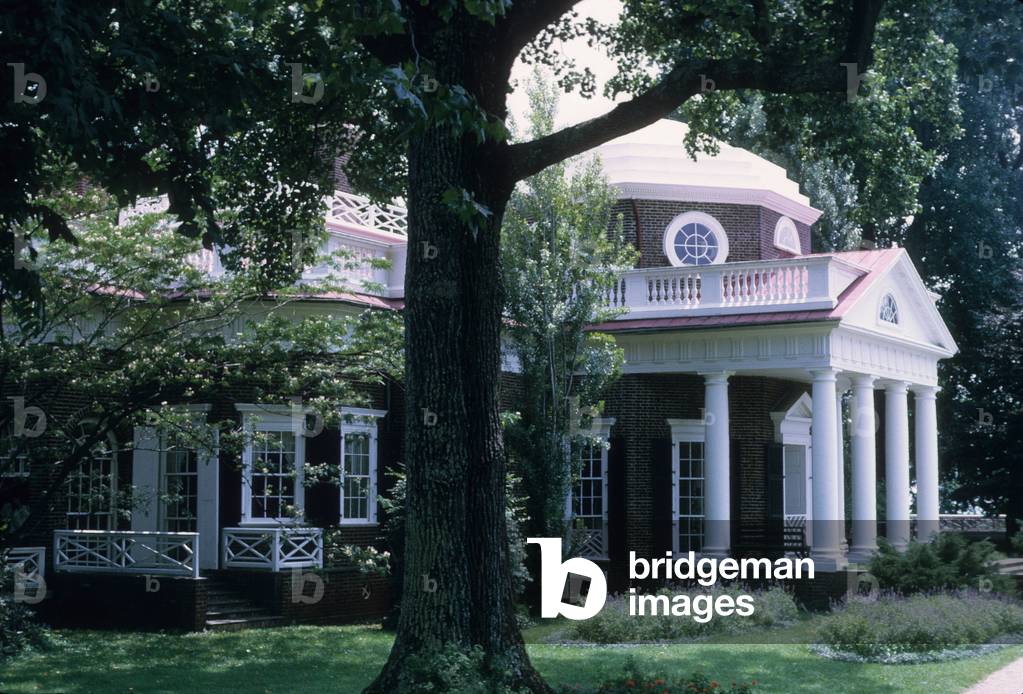 Monticello, designed by Thomas Jefferson (photo)