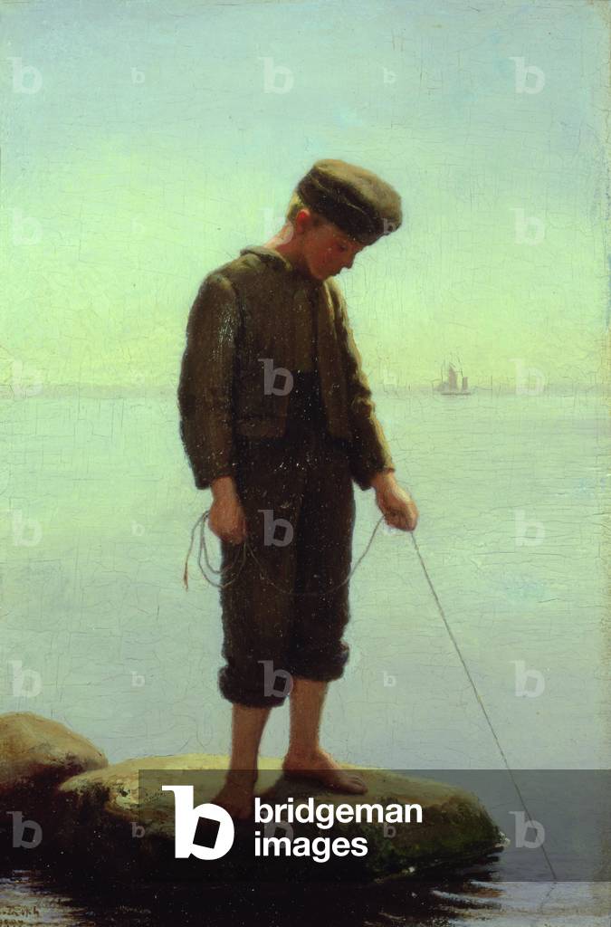 The Young Fisherman (oil on canvas)
