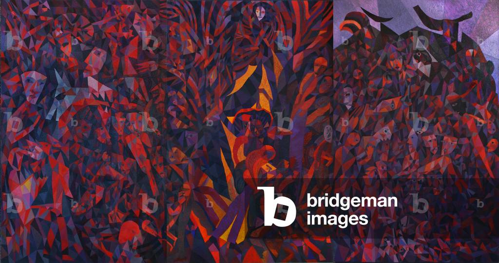 Split Tree, 1991 (oil on canvas)