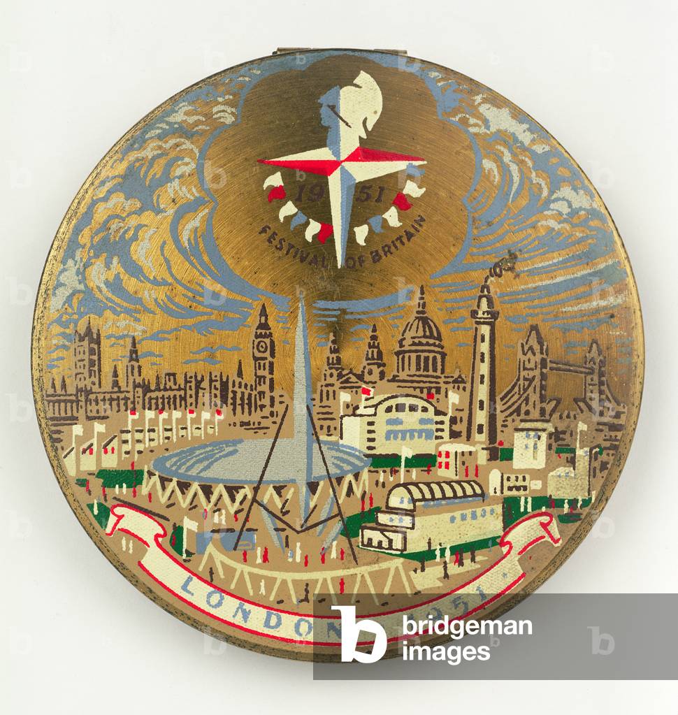 Festival Of Britain Powder Compact, English, 1950-51
