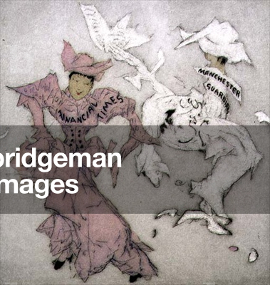 Newspaper Dance (drypoint)