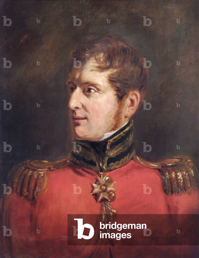 Feldmaresciallo Signore Fitzroy james Enrico Somerset, 1st Barone Raglan G.C.B., 1821 (olio su carta su tela)