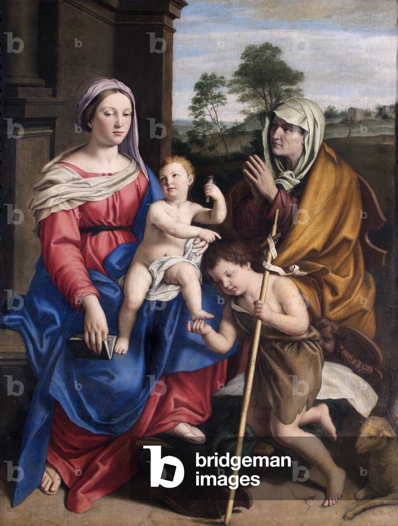 The Virgin and Child With St Elizabeth and the infant St John (oil on canvas)