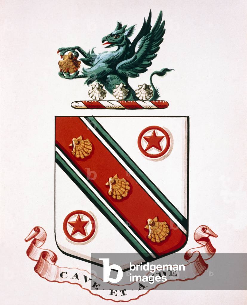 Darwin Familienwappen (Gouache auf Papier)