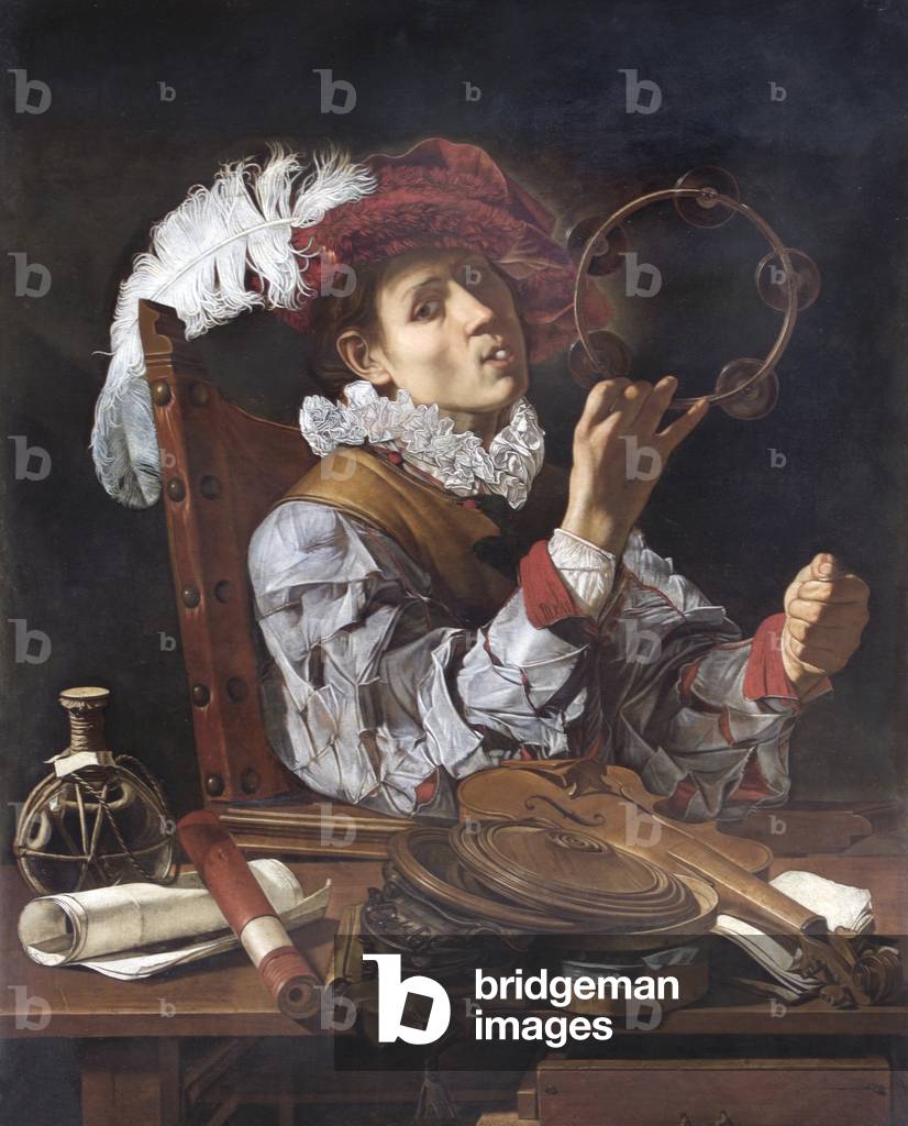 Immagine di Dipinto "Un musicista", 17th Secolo di Cecco de Caravaggio