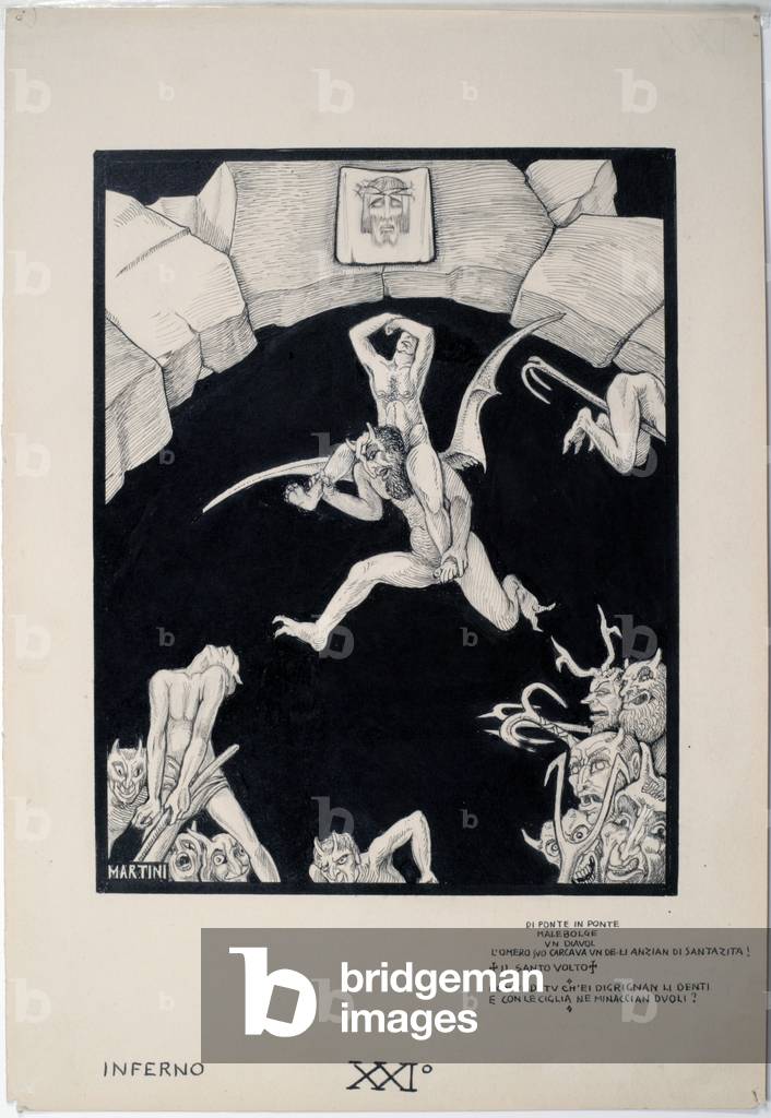 Dantesque Album (Album Dantesco), 1920-30 (pencil, Indian ink, gouache)