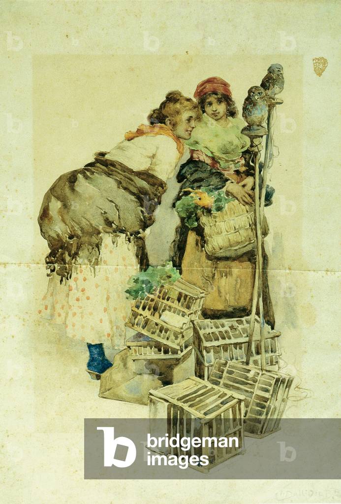 The Owls, c.1900-15 (w/c on paper)