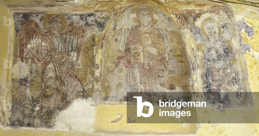 Enthroned Christ and Annunciation, by Teofilatto, 959, 10th Century, fresco