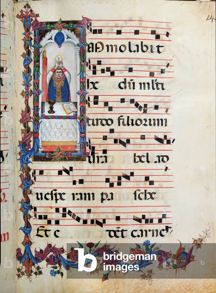 Day and night Antiphonary from Holy Saturday to the 10th Sunday after Pentecost, (illuminated manuscript)
