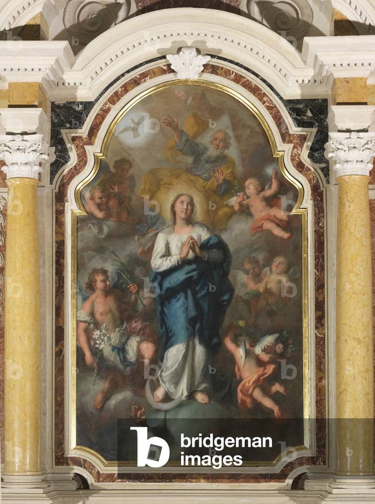 Immaculate Conception, by Giuseppe Camerata, 1751, 18th Century, oil on canvas