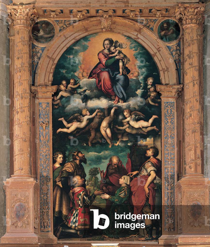 Glorified Madonna with the Donors Francesco Sforza and Bianca Maria Visconti (The Sforza Altarpiece), 1502 - 1572 (canvas)