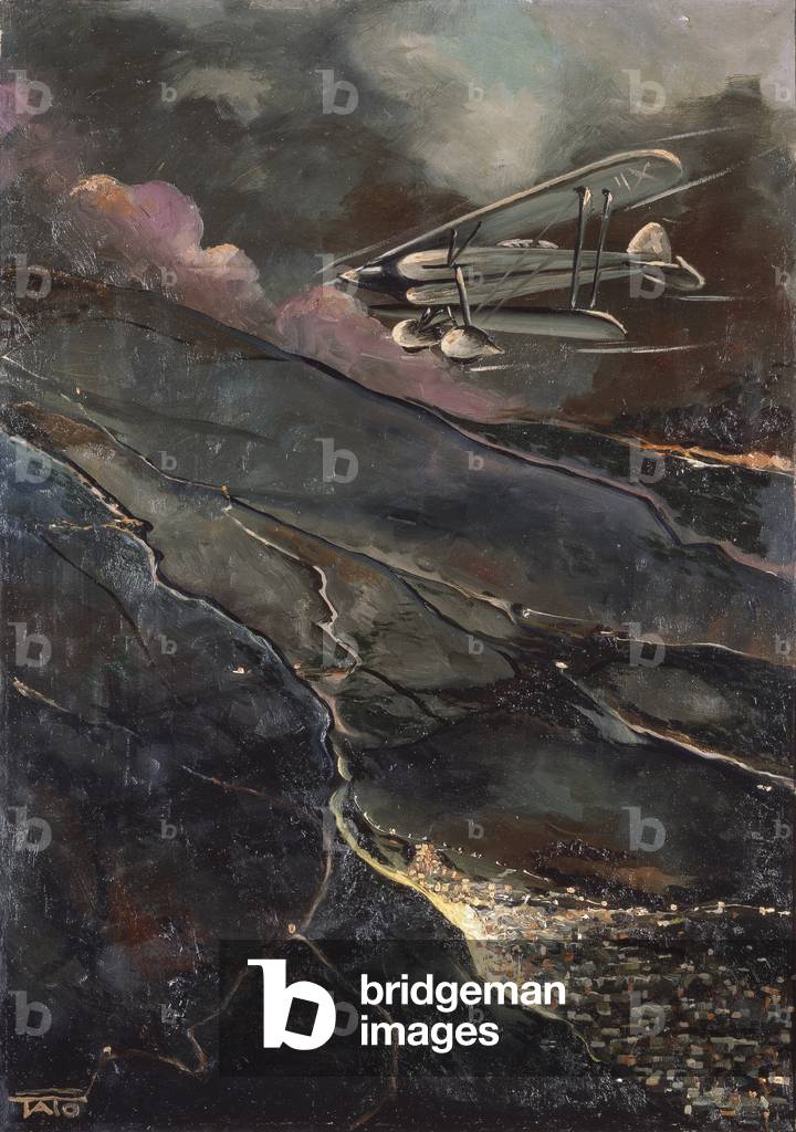 Night Fly, by Tato, 1930, 20th Century, oil on canvas